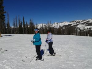 Tammy skiing on the slopes